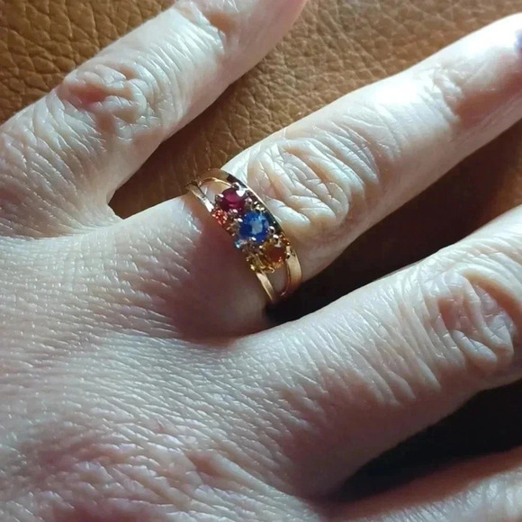 💙🌹Gold-plated Mother's ring. yellow - Picture 3 of 8